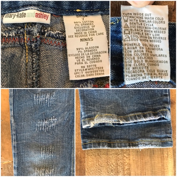 🌼mary-kate & ashley Boho Embroidered Jeans Sz 7🌼 - Picture 7 of 8